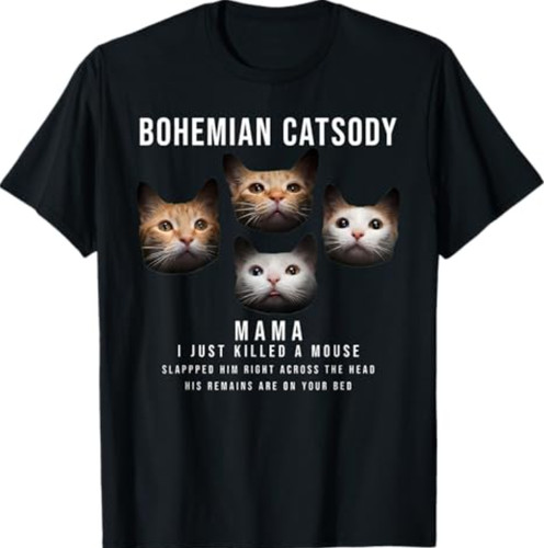 Maglietta bohemian catsody - maglietta,